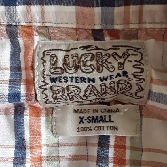 Lucky brand plaid xs button up shirt - Picture 4 of 6